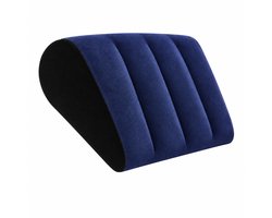 Purepeak Kniekussen voor in Bed - Wigkussen - Blauw - Leeskussen - Bookseat - Beenkussen Zijslapper - Opblaasbaar