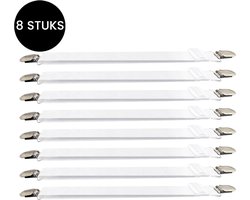Purepeak Lakenspanners 1 Persoonsbed Set 8 Stuks - Universele Dekbedclips - 130 cm - Dekbedklemmen - Bedbretels