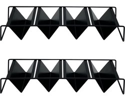 Purepeak Taco Houder Rek Set 2 Stuks - Tortilla Houder Geschikt voor 8 Taco's - Zwart