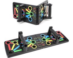 Push Up Bord - Opdruksteunen - 14 in 1 Push Up Bord- Opdrukbord voor Thuisfitness - Krachttraining voor: Borstspieren, rugspieren, armspieren en schouders - Complete workout - Inclusief antislip noppen - Opvouwbaar Push up Bord