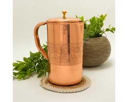 Puur Koperen Kan Bloempatroon - 1,5 liter