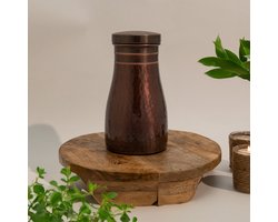 Puur koperen karaf gehamerd antique ± 950 ml – 315 gr