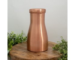 Puur koperen karaf gepolijst met dop ± 950 ml