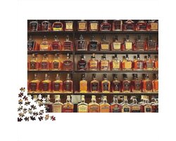 Puzzel Houten Rek - Bier Puzzel - Ontspanning Thuis - Gerecycled Materiaal - 38 x 26 cm - Stijl 2