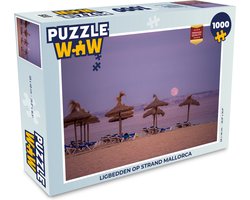 Puzzel Ligbedden op strand Mallorca - Legpuzzel - Puzzel 1000 stukjes volwassenen
