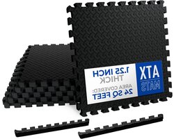 Puzzel Oefenmat - Vloertegels Schuim - Thuis Sporten - Antislip Bescherming - 61x61x3.2cm - Zwart