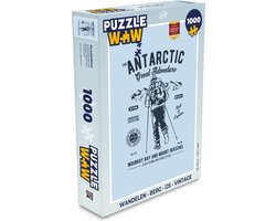 Puzzel Wandelen - Berg - IJs - Vintage - Legpuzzel - Puzzel 1000 stukjes volwassenen