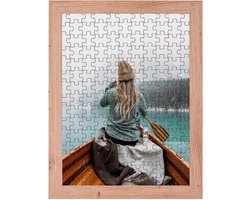Puzzellijst Eiken - Fotolijst Posterlijst - Puzzels Inlijsten - Krasbestendige Decorfolie - 84x60cm - Naturel Eiken