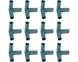 - PVC Montage 16mm - Kas Frame Connectors - Zware Meubels - Bouwen - 10 Stuks - 3-Weg - Geschikt voor Alles - Wit