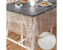 PVC-tafelkleed – Soepelvallend tafelkleed–Beschermfolie (stofdicht kunststof)-TafelbeschermerPVC-Dun & Waterdicht Tafelkleed --Tafelbeschermer - Tafelzeil - Tafelkleden - Feest Tafelkleed - Festival Tafelkleed - 137*200cm