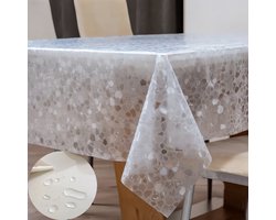PVC-tafelkleed – Soepelvallend tafelkleed–Beschermfolie (stofdicht kunststof)-TafelbeschermerPVC-Dun & Waterdicht Tafelkleed --Tafelbeschermer - Tafelzeil - Tafelkleden - Feest Tafelkleed - Festival Tafelkleed - 137*180cm