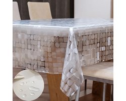 PVC-tafelkleed – Soepelvallend tafelkleed–Beschermfolie (stofdicht kunststof)-TafelbeschermerPVC-Dun & Waterdicht Tafelkleed --Tafelbeschermer - Tafelzeil - Tafelkleden - Feest Tafelkleed - Festival Tafelkleed - 150*200cm