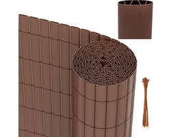 PVC Tuinscherm - balkon Tuinafscheiding & Balkonscherm terras en tuin - bruin 1x5m