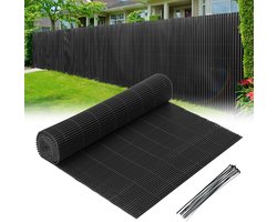 PVC Tuinscherm voor Tuin en Balkon – Privacy Tuinafscheiding, Balkonscherm, Weerbestendig Grijs 90x500cm