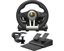 PXN - V3 Pro - Race Stuur met Pedalen & Flippers - Game Stuur - Geschikt voor PS4 - Xbox One - PC - Xbox Series X|S - PS3 - Nintendo Switch - Zwart