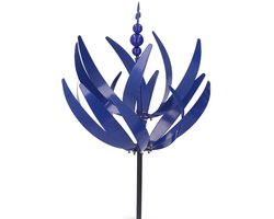 Pyhodi Wind Spinner - Dubbelzijdige Metalen Tuinsculptuur - 90 cm - Blauw