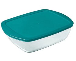 Pyrex - Bak- en Bewaarcontainer - 2,5L Rechthoek 28 x 20 met Deksel
