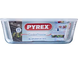 Pyrex Cook & Freeze Ovenschaal 4 l - 27 x 22 x 9 cm