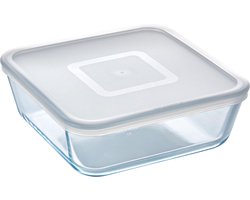 Pyrex - Cook & Freeze Schaal Vierkant met Deksel 20 x 20cm - Transparant