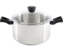 Pyrex - Expert Touch Cooking Pan met Deksel Ø 24 cm - Zilver - Roestvast Staal