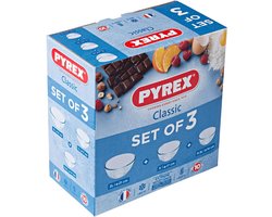 Pyrex - Iconic's Mengkom 3-Delig - Transparant - Borosilicaatglas
