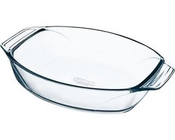 Pyrex - Let's Share Ovenschaal Rechthoek met Grepen 700 ml - Transparant - Borosilicaatglas