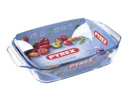 Pyrex Ovenschaal met grepen - Rechthoekig - Borosilicaatlas  - 35 x 23 cm