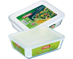 Pyrex - Ovenschalen - Rechthoekige set van 2 (22 x 17 en 24 x 19 cm)