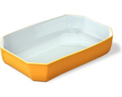 Pyrex Rechthoekige Ovenschaal 3,2l - Borosilicaatglas - Geel Glazuur Buitenzijde - 33x22xH7cm