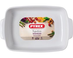 Pyrex Signature Ovenschaal Rechthoek - Keramiek - 35x25 cm - Wit