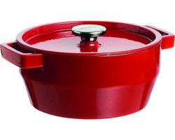 Pyrex  Slowcook Braadpan - Gietijzer - � 24 cm - 3.6 l - Rood