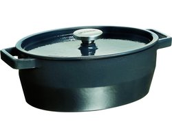 Pyrex Slowcook Braadpan Ovaal - Gietijzer - 5,8 liter - Grijs