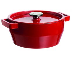 Pyrex Slowcook Braadpan Rond - Gietijzer - 2,2 liter - Rood