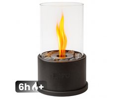 PyroProducts Tafelhaard Steen - Brandduur tot 6 uur - Sfeerhaard Bio Ethanol - Incl. Accessoires - Binnen en Buiten - Antraciet