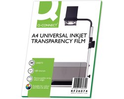 Q-CONNECT overhead transparanten voor inkjetprinter, ft A4, pak van 50 vel