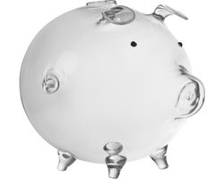 Qaan Living - Spaarvarken Doorzichtig - Spaarpot - Spaarvarken Groot - Spaarvarken Spaarpot - Glas - Hoge Kwaliteit - Cadeau