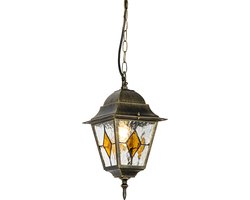 QAZQA antigua - Klassieke Hanglamp voor buiten - 1 lichts - L 18.4 cm - Goud - Buitenverlichting
