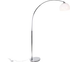 QAZQA arc-basic - Moderne LED Smart Staande booglamp incl. wifi - 1 lichts - H 170 cm - Chroom - Woonkamer