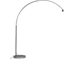 QAZQA Arc - Staande booglamp - 1 Lichts - 170 cm - chroom