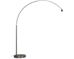 QAZQA Arc - Staande booglamp - 1 lichts - L 1700 mm - Staal