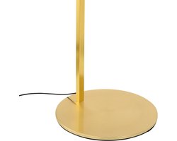 QAZQA arlow - Moderne Dimbare LED Booglamp | Vloerlamp | Staande Lamp met Dimmer - 1 lichts - H 183 cm - Goud/messing - Woonkamer