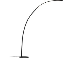 QAZQA arlow - Moderne Dimbare LED Booglamp | Vloerlamp | Staande Lamp met Dimmer - 1 lichts - H 183 cm - Zwart - Woonkamer
