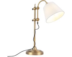 QAZQA ashley - Klassieke Tafellamp - 1 lichts - H 670 mm - Brons - Woonkamer | Slaapkamer | Keuken