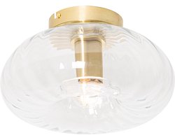 QAZQA ayesha - Art Deco Plafondlamp - 1 lichts - Ø 27 cm - Goud - Woonkamer | Slaapkamer | Keuken