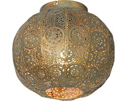 QAZQA baloo - Oosterse Plafondlamp - 1 lichts - Ø 28.5 cm - Groen - Woonkamer | Slaapkamer | Keuken