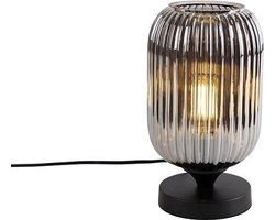 QAZQA banci - Art Deco Tafellamp - 1 lichts - H 240 mm - Zwart - Woonkamer | Slaapkamer | Keuken
