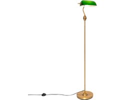 QAZQA banker - Klassieke Vloerlamp | Staande Lamp - 1 lichts - H 140.5 cm - Groen - Woonkamer | Slaapkamer | Keuken