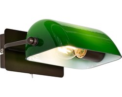 QAZQA banker - Klassieke Wandlamp voor binnen - 1 lichts - D 21.3 cm - Brons - Woonkamer | Slaapkamer | Keuken