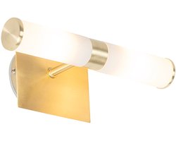 QAZQA bath - Moderne Wandlamp Up Down voor binnen voor badkamer - 2 lichts - D 115 mm - Goud/messing -