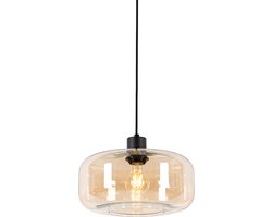 QAZQA bizle - Art Deco Hanglamp - 1 lichts - Ø 28 cm - Beige - Woonkamer | Slaapkamer | Keuken